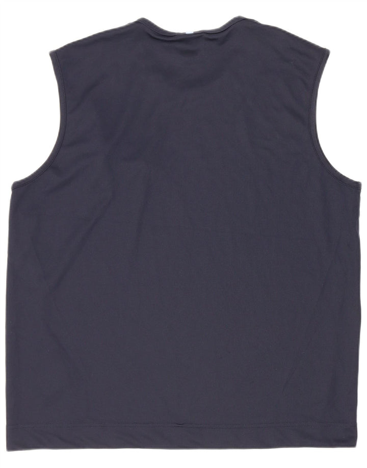 Adidas Hombre Chaleco Top Grande Azul Marino Poliéster