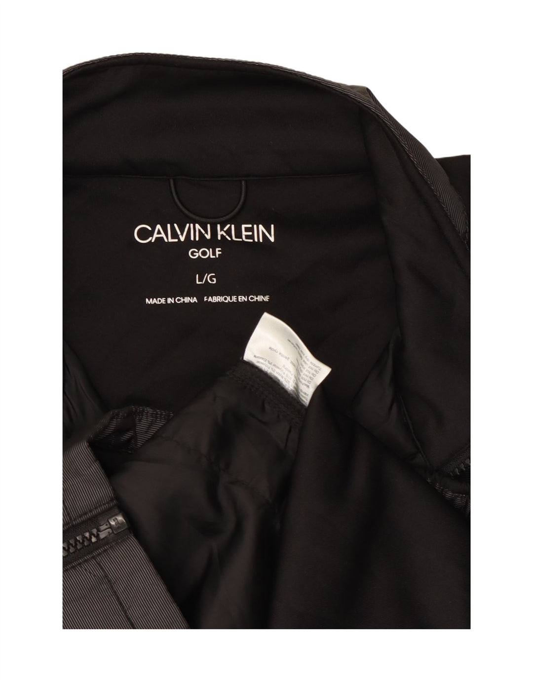 Calvin Klein - Chaqueta de chándal para hombre, talla grande, nailon negro