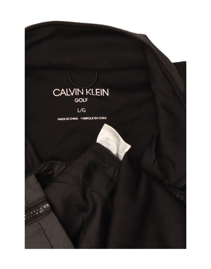 Calvin Klein - Chaqueta de chándal para hombre, talla grande, nailon negro