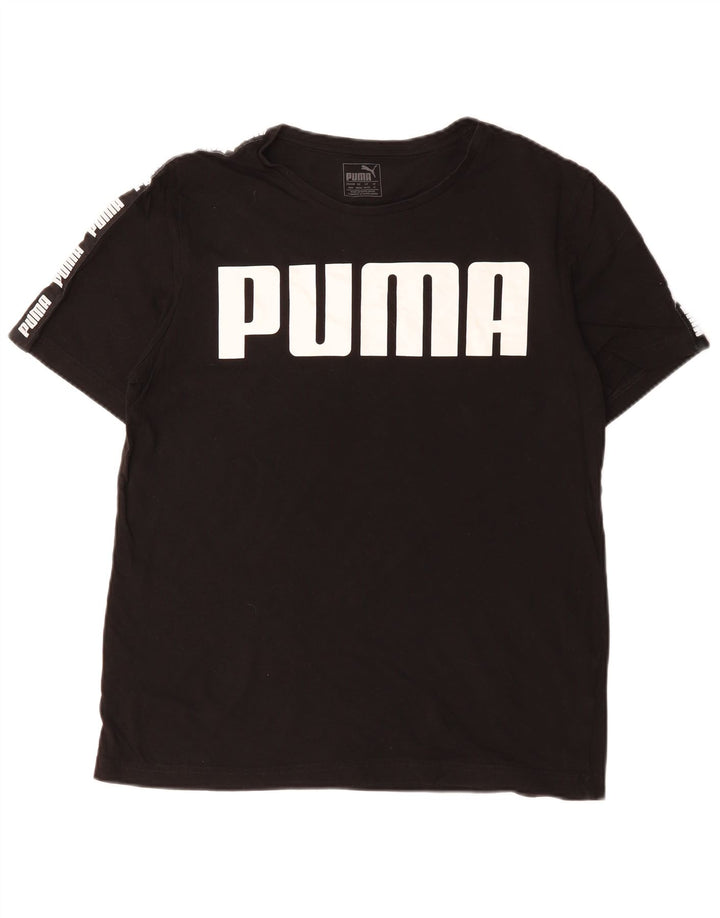PUMA - Camiseta gráfica para hombre, talla 40, talla M, color negro