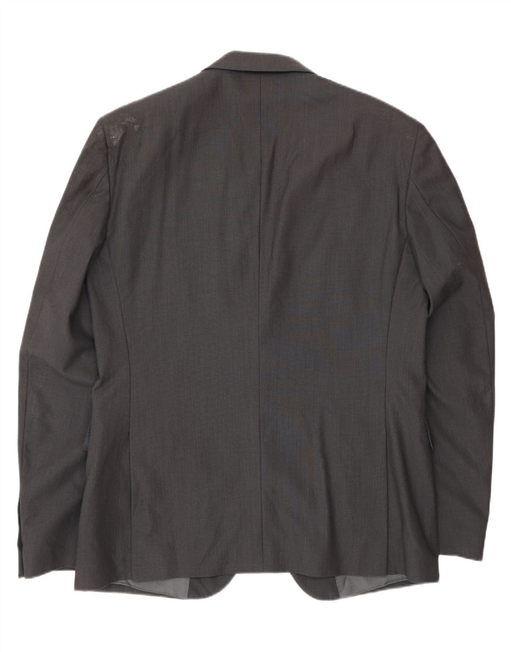 Calvin Klein Chaqueta tipo blazer de 2 botones para hombre IT 52 XL Lana gris