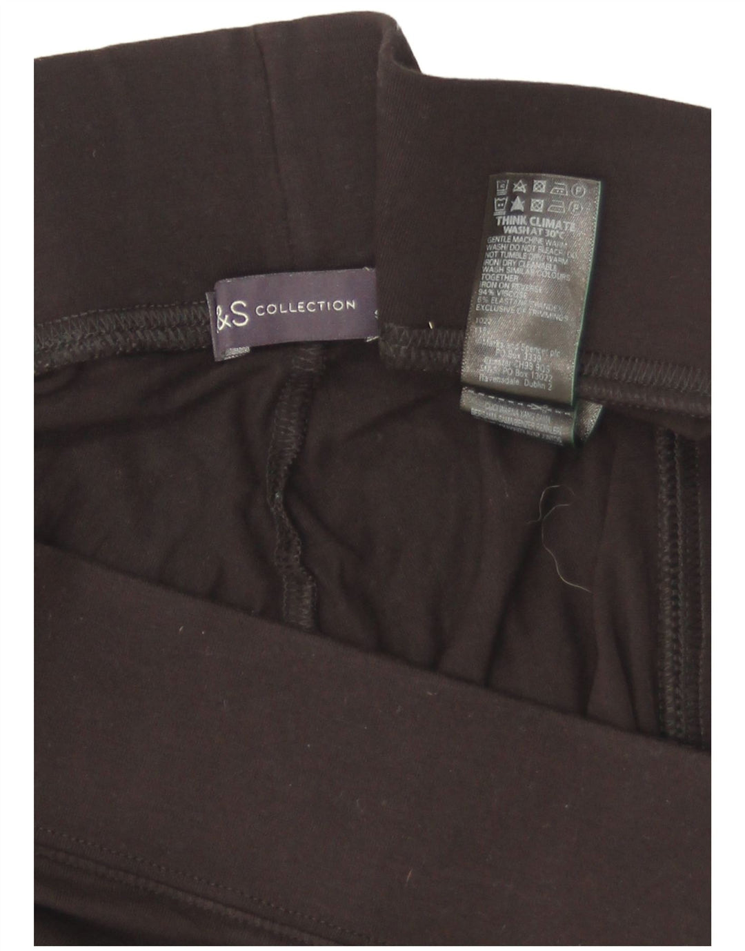 Marks & Spencer Leggings Capri para Mujer UK 40 XL Viscosa Negra