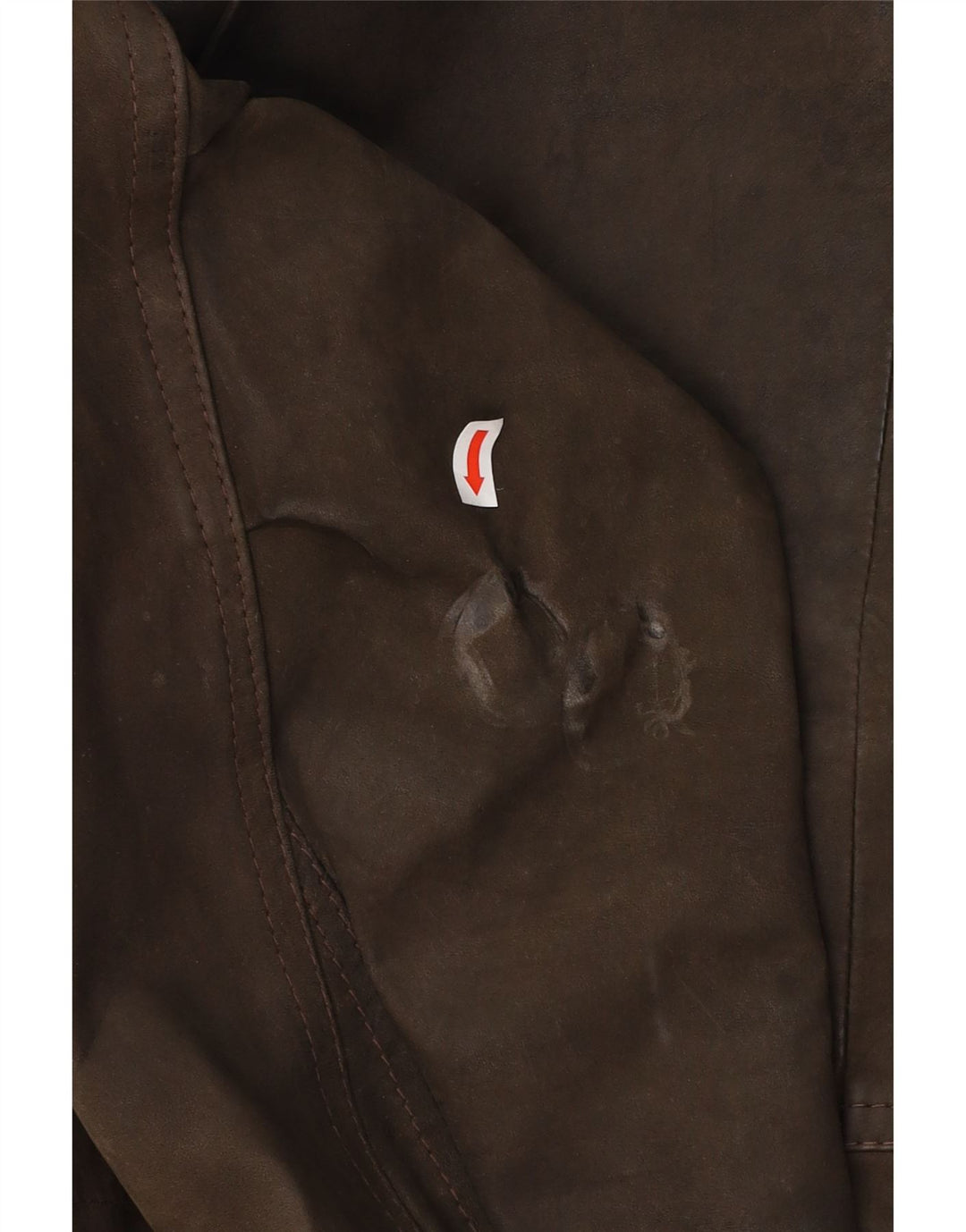 VINTAGE Chaqueta de cuero para hombre IT 48 Marrón medio