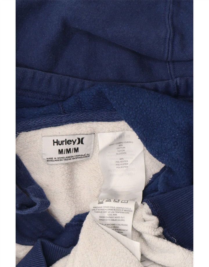 HURLEY Hombre Sudadera con capucha Jumper Gris Medio Algodón Colorblock
