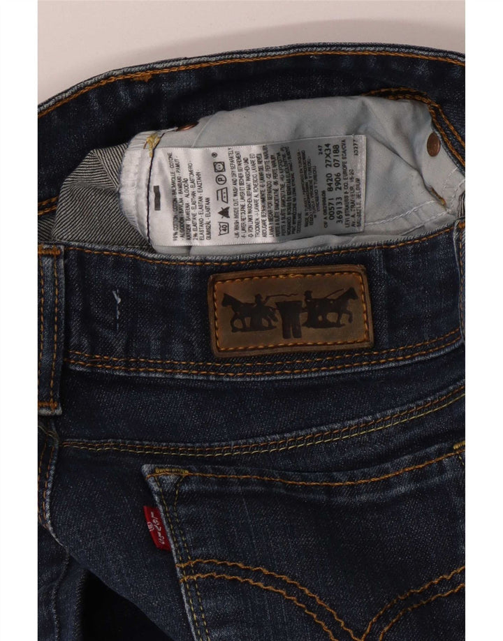 Levi's Mujer 571 Slim Jeans W27 L29 Algodón Azul