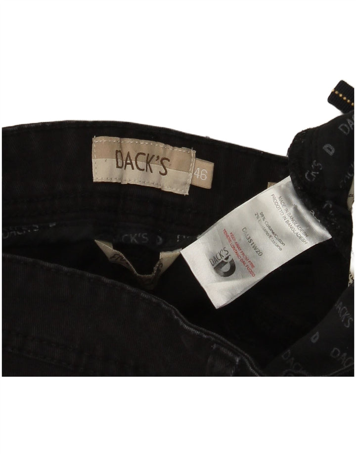 Dack's Jeans rectos ajustados para hombre IT 46 Small W30 L30 Algodón negro