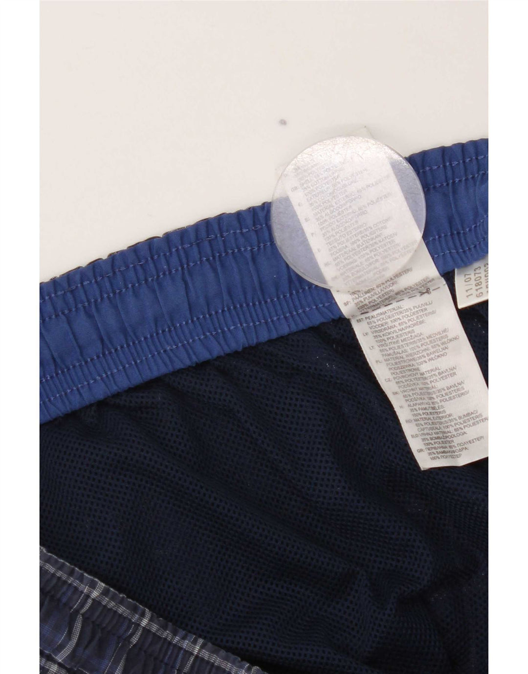 Adidas Hombre Bañador Corto Grande Azul Marino Cuadros Poliéster