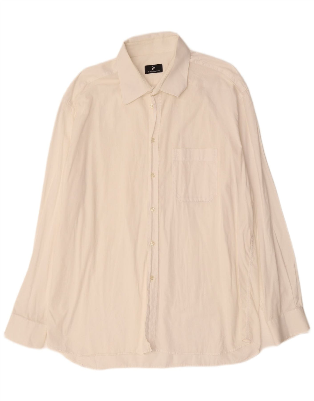 Roccobarocco Camisa para hombre Talla 18 1/2 46 2XL Blanco