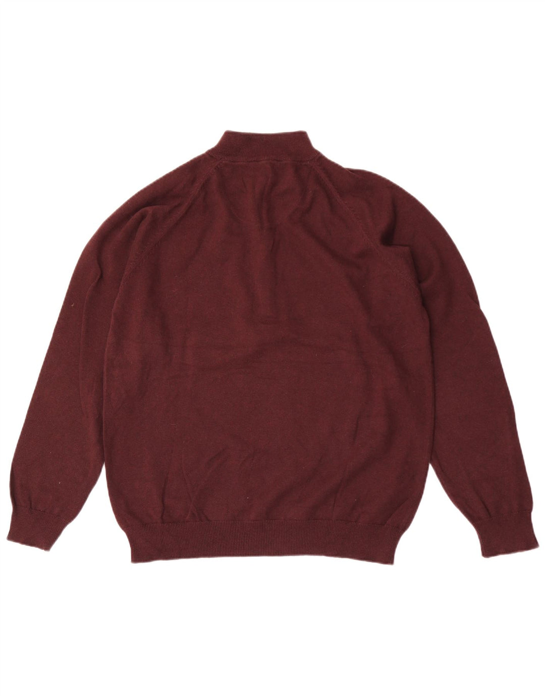 Marks & Spencer Suéter tipo jersey con cuello y botones en azul Harbor para hombre, color granate mediano