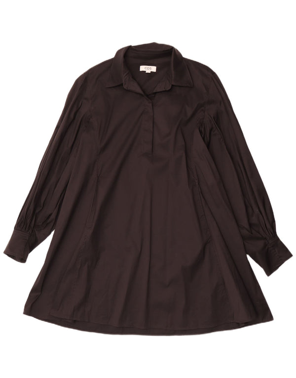 Cos Vestido acampanado de manga larga para mujer EU 44 Algodón negro mediano