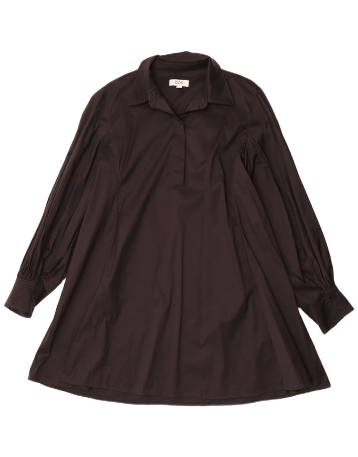 Cos Vestido acampanado de manga larga para mujer EU 44 Algodón negro mediano