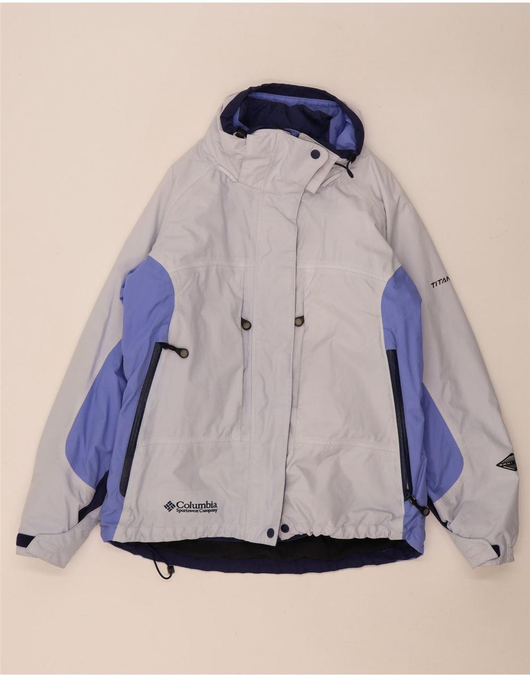 Columbia Chaqueta de esquí extragrande Titanium para mujer Reino Unido 46 Grande Gris Colorblock