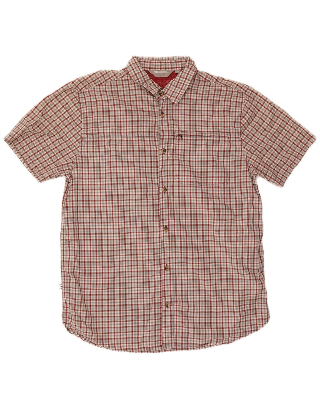 Camisa de manga corta para hombre de Mountain Warehouse Algodón a cuadros rojos grandes