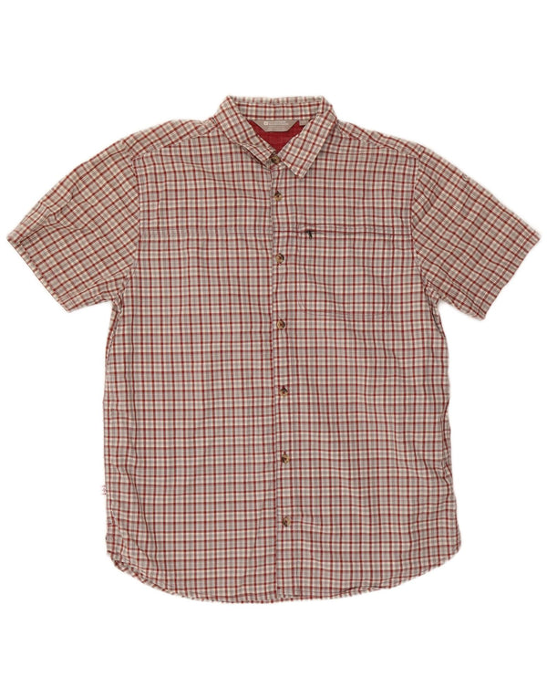 Camisa de manga corta para hombre de Mountain Warehouse Algodón a cuadros rojos grandes