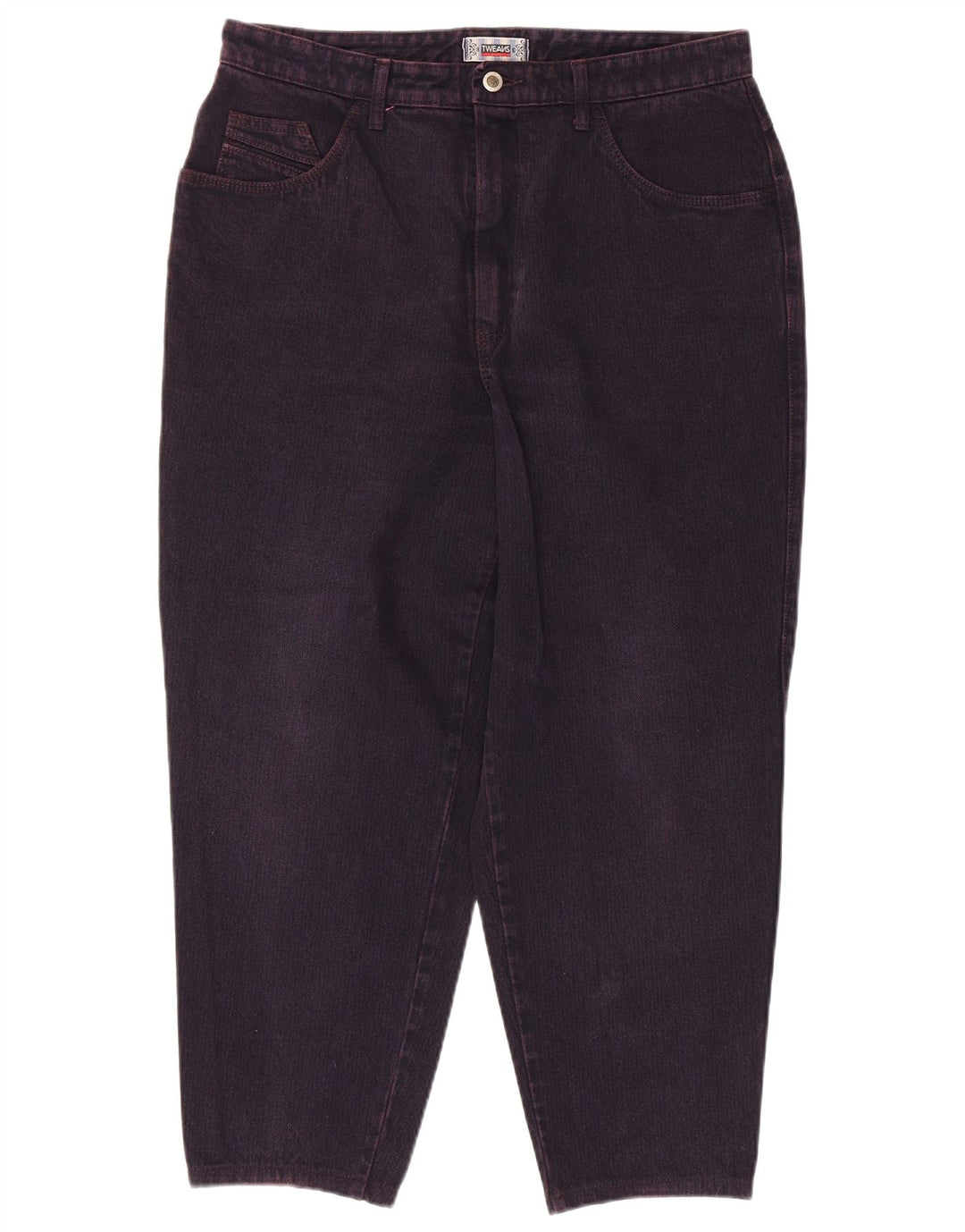 VINTAGE Vaqueros cónicos para mujer W34 L27 Púrpura