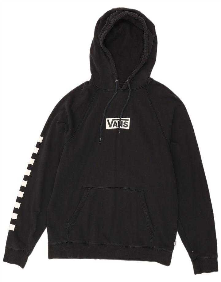 Vans Hombre Sudadera Con Capucha Gráfica Jersey Grande Negro
