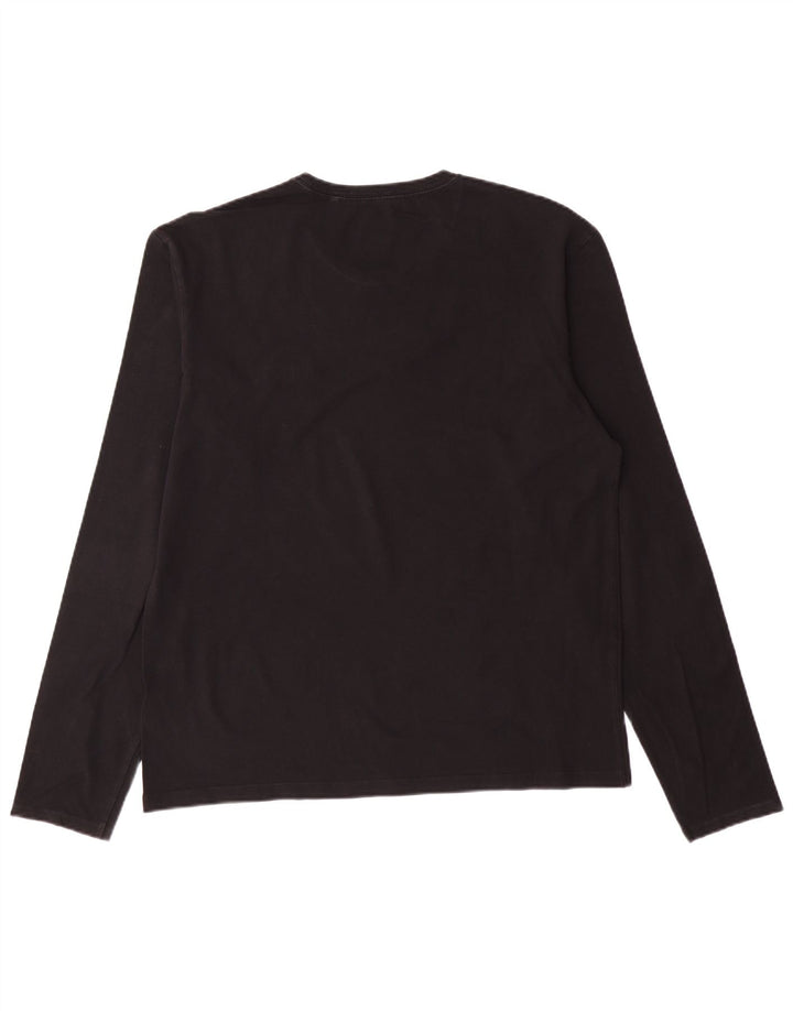 GUESS Camiseta Hombre Manga Larga XL Algodón Negro