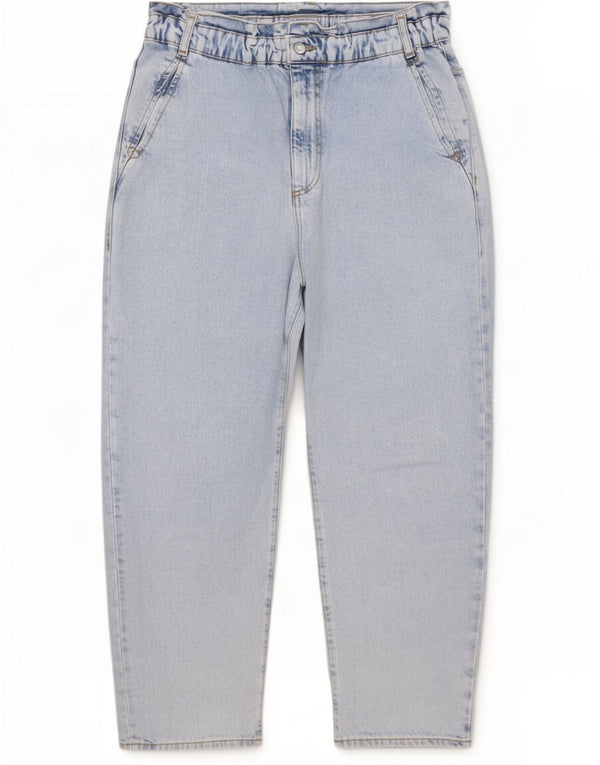 Zara Jeans Cónicos De Tiro Alto Para Mujer EU 44 XL W34 L26 Blanco
