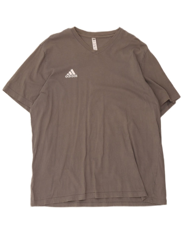 Adidas Camiseta Hombre Top 2XL Gris Algodón