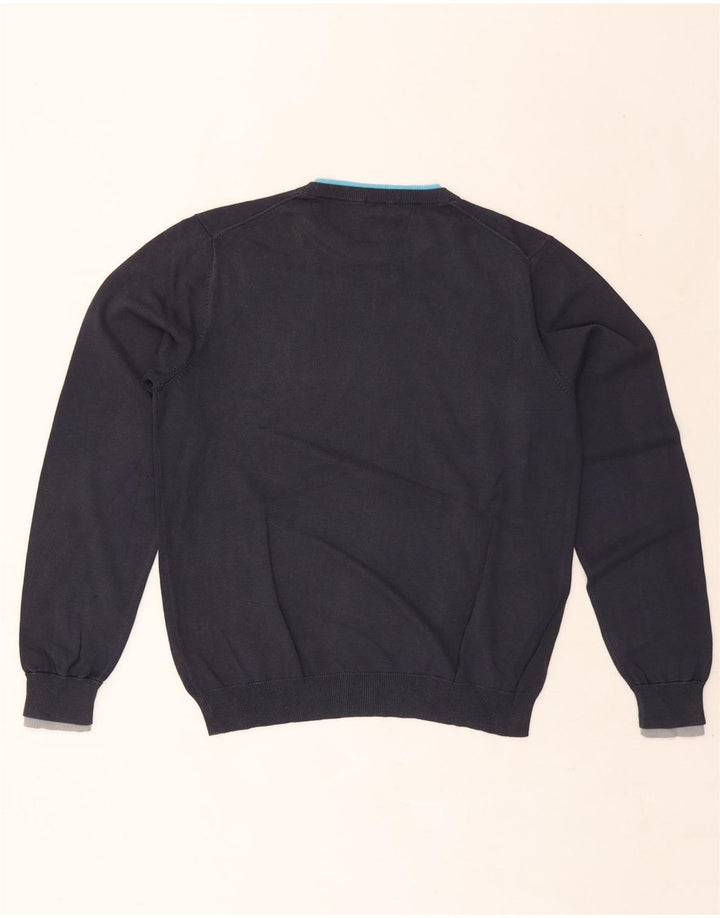Sun68 - Jersey de cuello redondo para hombre, talla pequeña, algodón azul marino