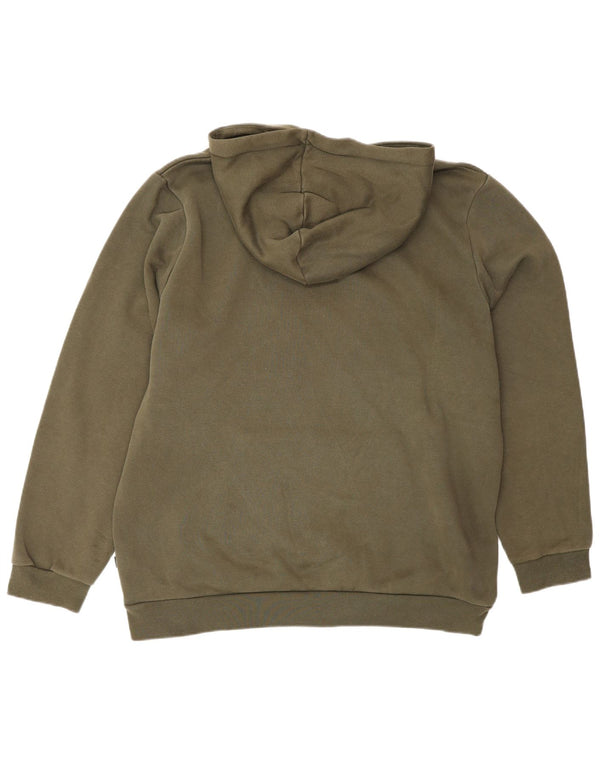 Puma Jersey con capucha gráfica para hombre de algodón caqui grande