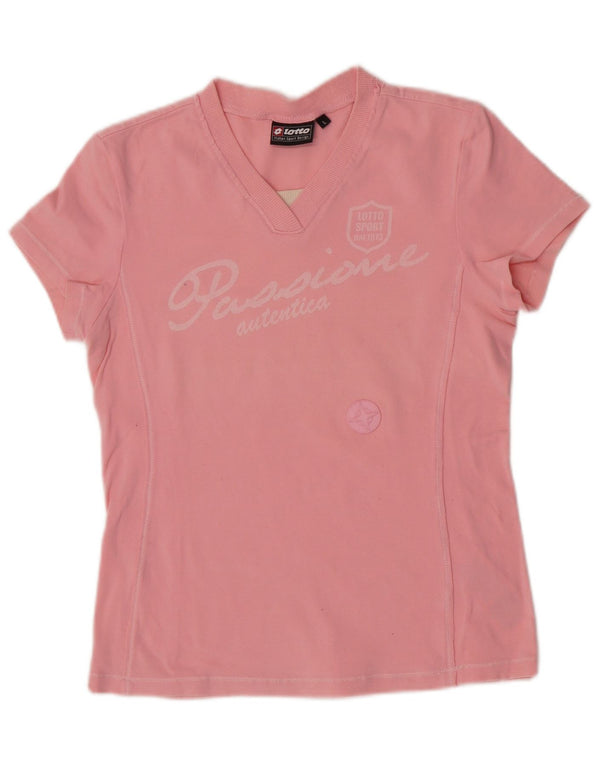 Lotto Camiseta Estampada Regular para Niñas 11-12 Años Grande Algodón Rosa