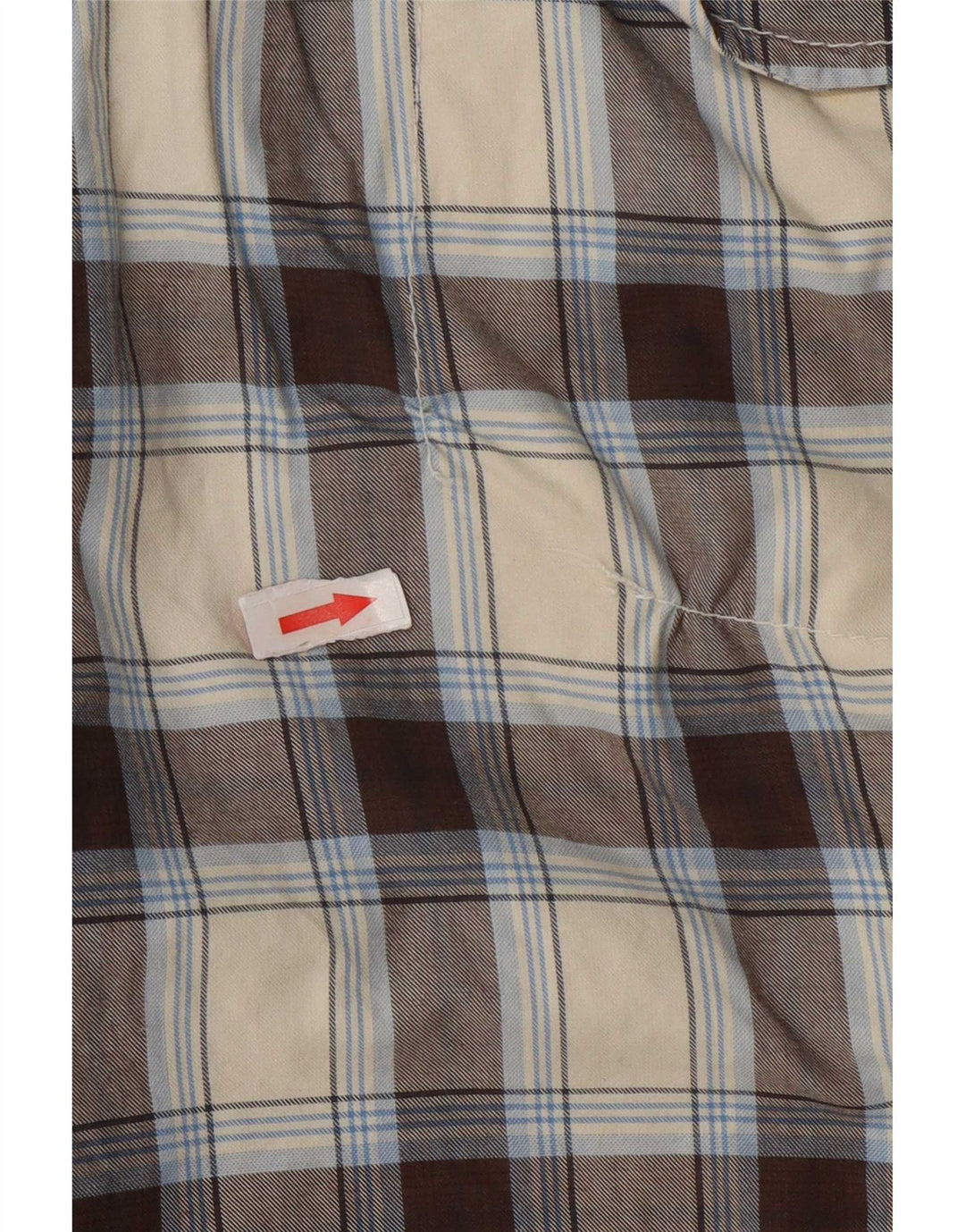 Brax Pantalones cortos tipo cargo para hombre W36 Large Beige Check Cotton