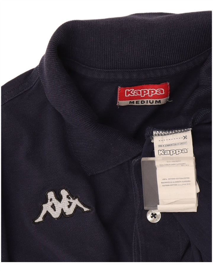 Polo Kappa Hombre Algodón Azul Marino Mediano