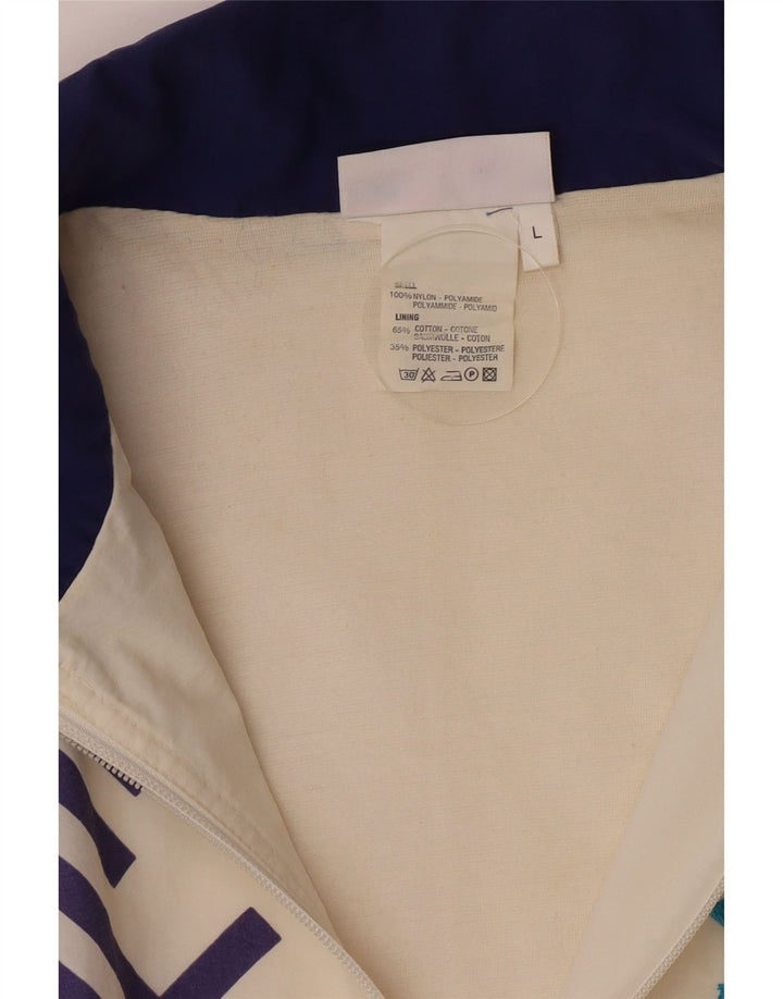 Lotto Mens Graphic Chándal Top Chaqueta Grande Blanco Roto Geométrico Retro
