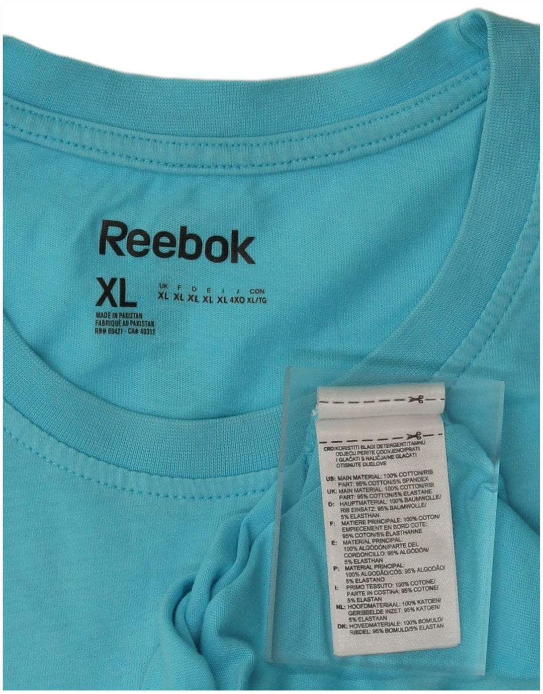 REEBOK Camiseta gráfica para hombre Top XL Azul