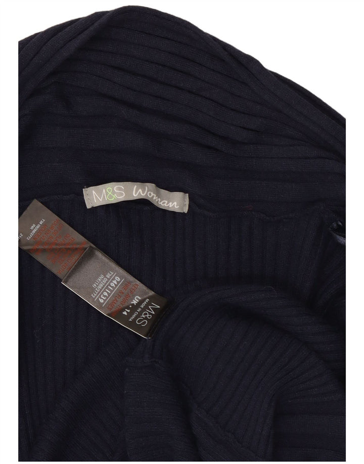 Marks & Spencer - Cárdigan largo para mujer, talla 40, tamaño mediano, azul marino