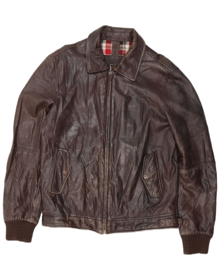 CONBIPEL Chaqueta de cuero para hombre IT 46 Small Cuero marrón