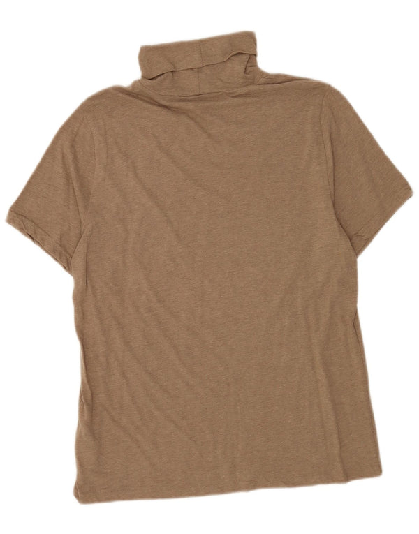 J. Crew Blusa con cuello vuelto para mujer UK 44 Grande Algodón marrón