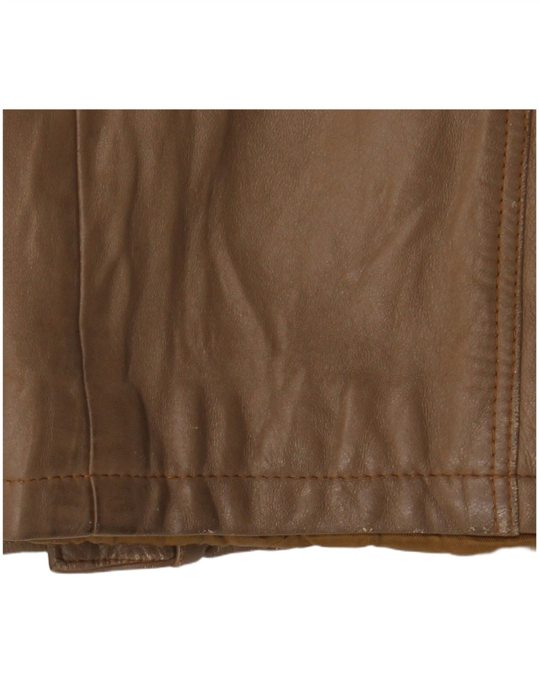 Vintage mujer chaqueta de cuero Reino Unido 14 marrón medio