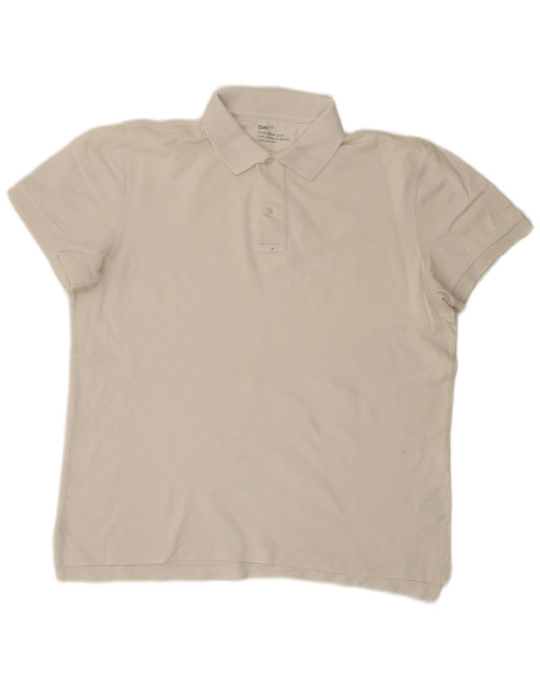 Gap Mens Polo Shirt Large White Cotton