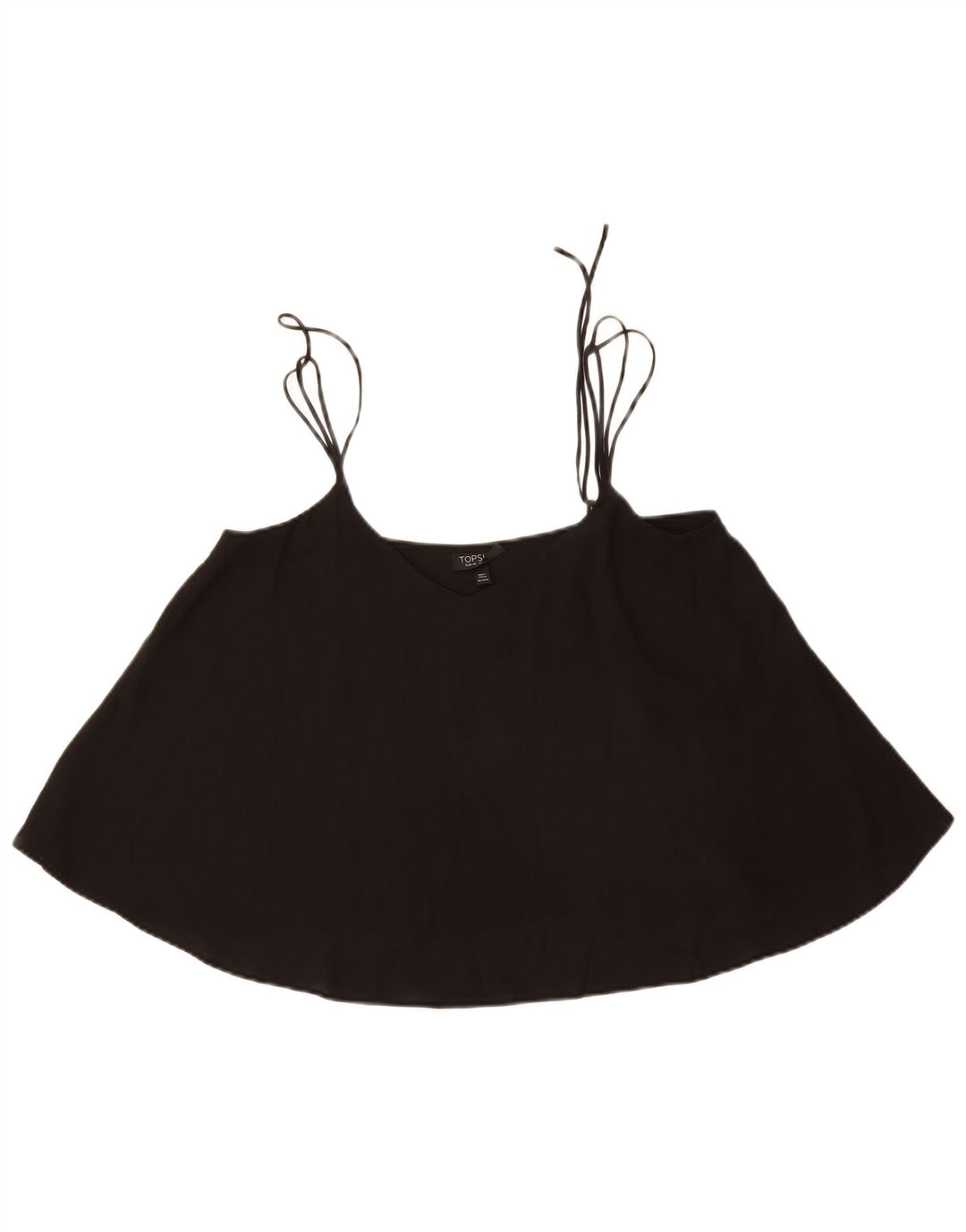 Top de tirantes para mujer Topshop UK 40 Mediano Poliéster negro