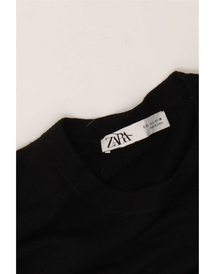 Zara - Jersey de cuello redondo para mujer, talla 40, color negro
