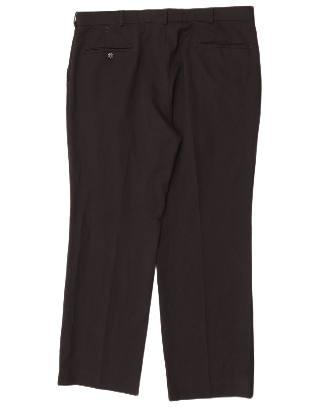 Farah Pantalón de traje con pinzas para hombre W38 L30 Poliéster negro
