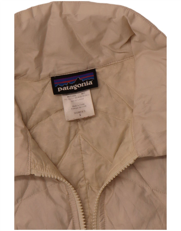 PATAGONIA Chaqueta acolchada para mujer UK 10 Small Off White Poliéster