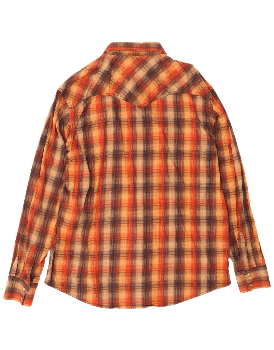 Wrangler Camisa retro para hombre 2XL Algodón a cuadros marrón
