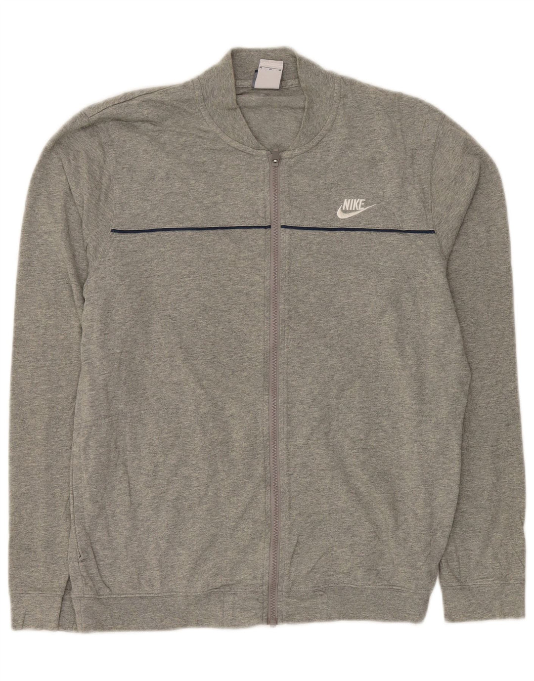 NIKE Hombre Chándal Top Chaqueta Algodón Gris Medio