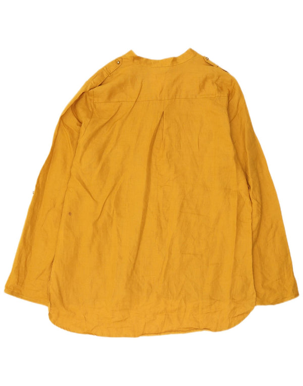 Marks & Spencer Blusa para Mujer Top UK 40 Grande Lino Amarillo
