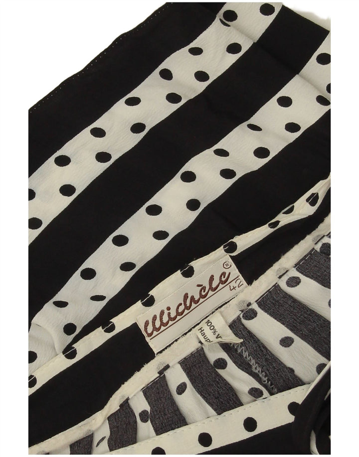 Wichele Falda acampanada para mujer IT 42 Medium W30 Viscosa a rayas blancas