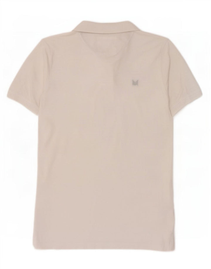 Crew Clothing Polo para hombre Algodón blanco mediano