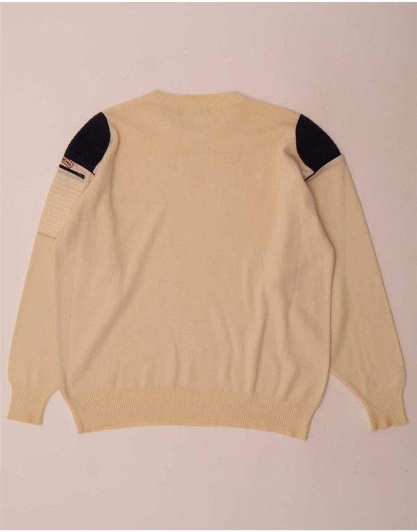 Il Granchio Jersey De Cuello Redondo Hombre XL Lana Color Block Beige
