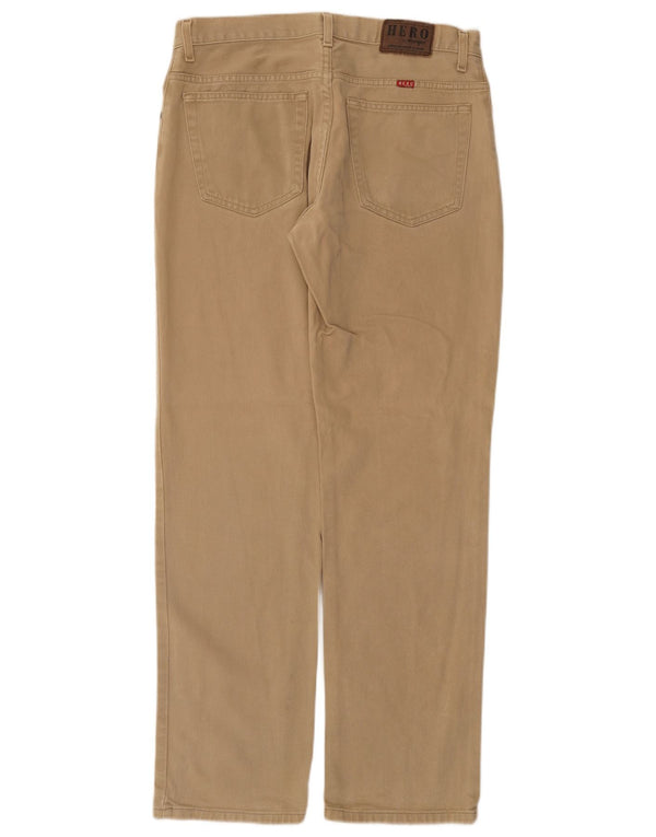 Wrangler Pantalones informales de ajuste regular Hero para hombre W34 L32 Algodón beige