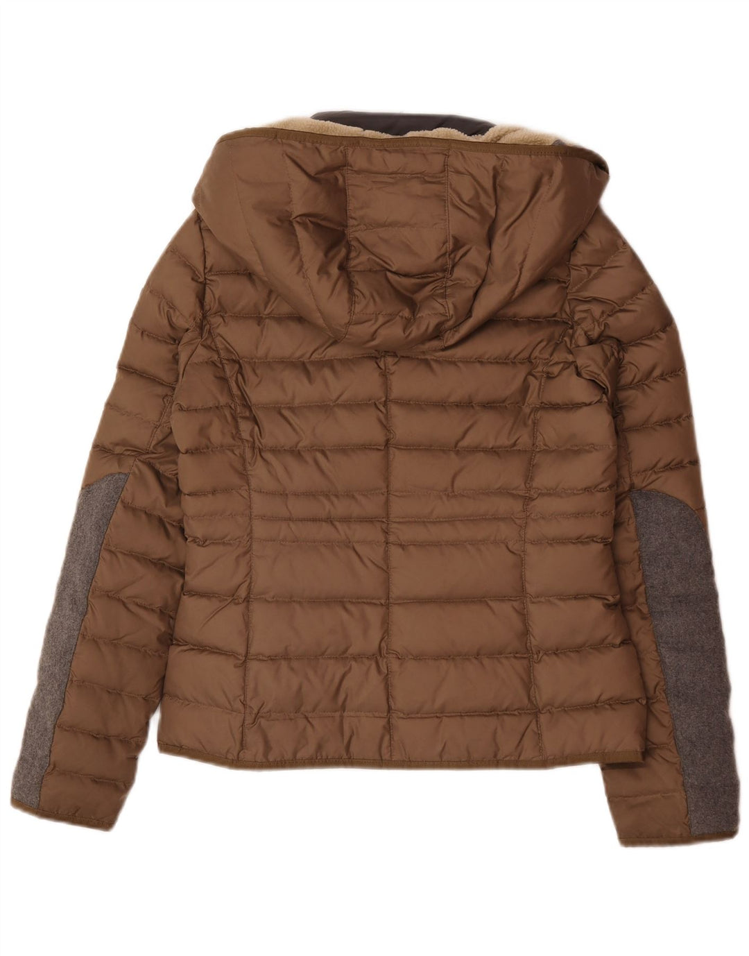Marc O'Polo Chaqueta acolchada con capucha para mujer EU 36 Small Brown Colourblock