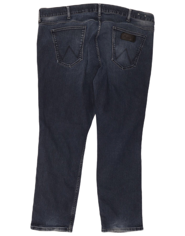 Wrangler Vaqueros rectos Greensboro para hombre W46 L34 Algodón azul marino