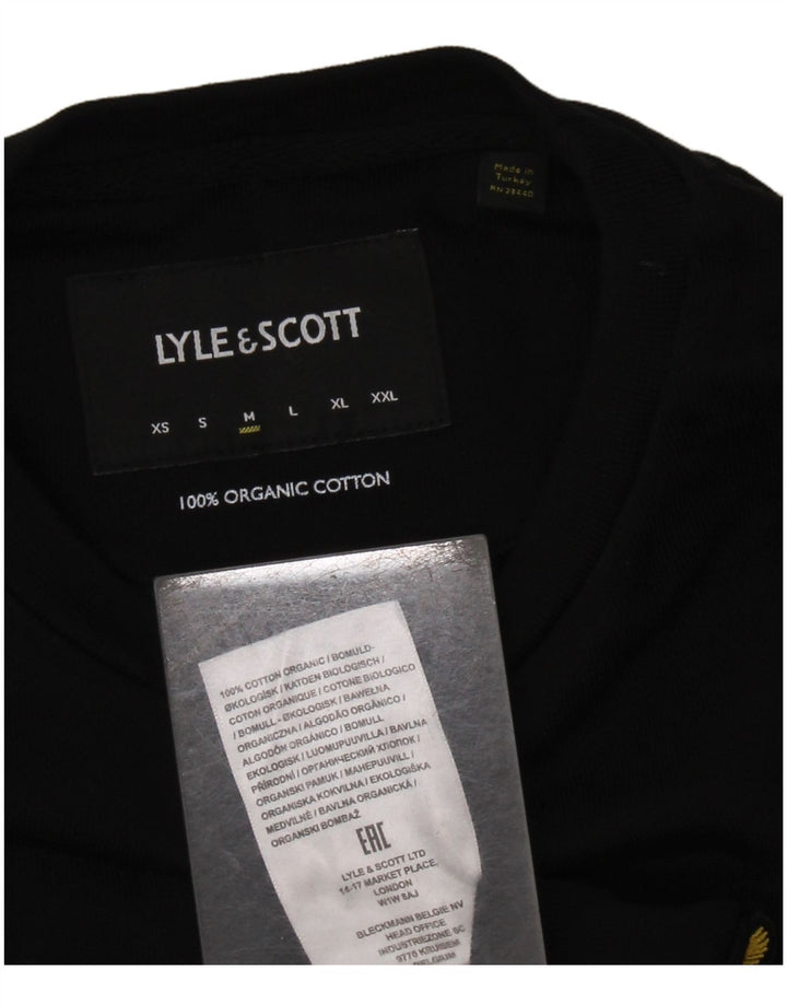 LYLE & SCOTT Sudadera tipo jersey para hombre Medium Black Cotton