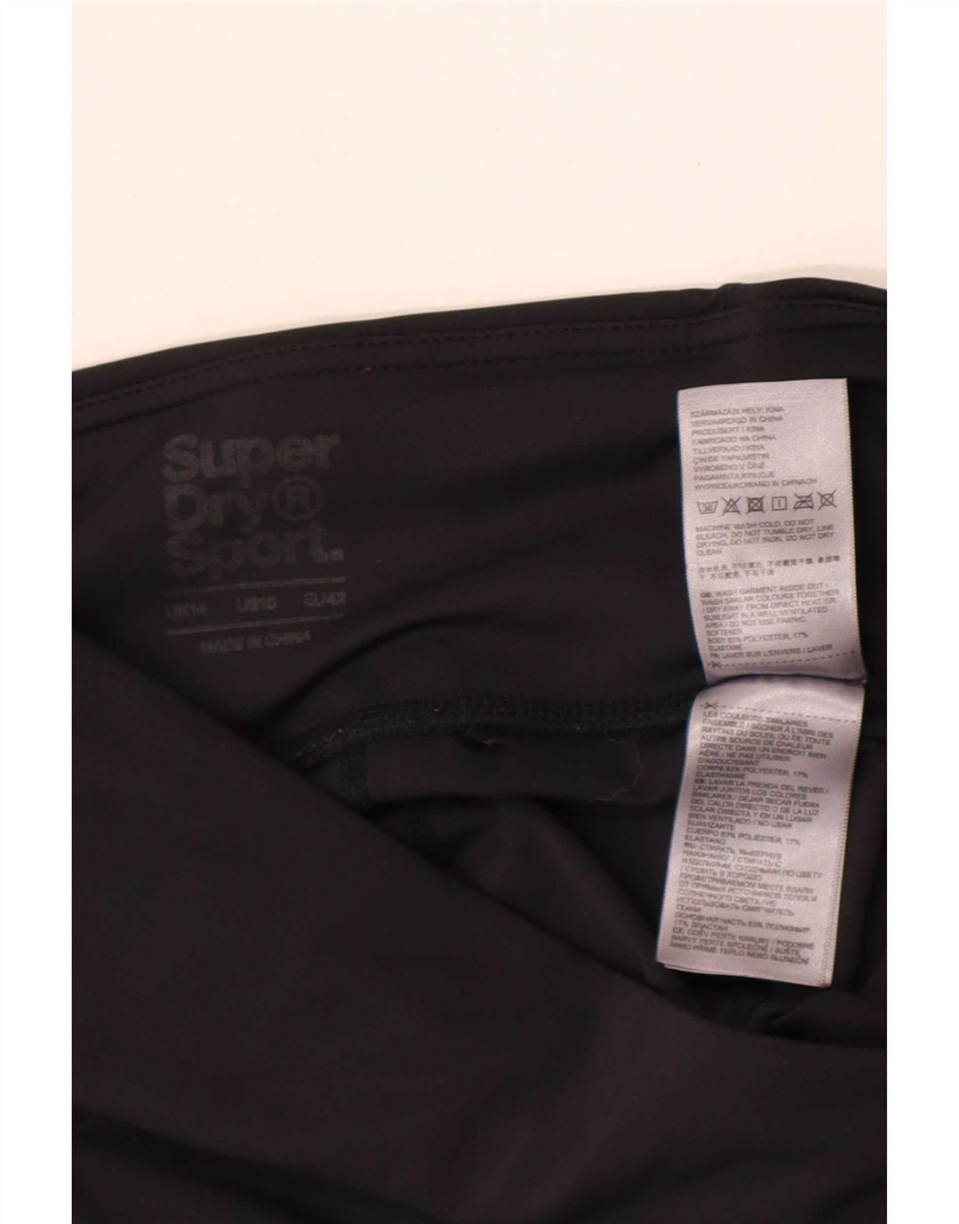 Superdry Leggings gráficos para mujer, talla 44, poliéster negro grande